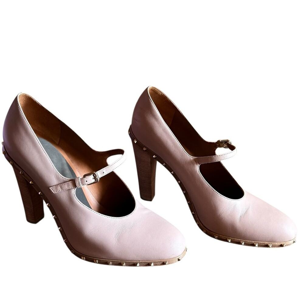 Valentino Garavani Soul Rockstud Mary Jane Leather 110mm Pumps EU 38 US 8